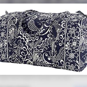 Vera Bradley Duffle Bag - Twirly Bird Navy